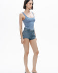 Indigo Mini Denim Shorts
