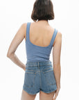 Indigo Mini Denim Shorts