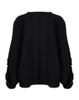 Black Batwing Sleeve Oversized Top