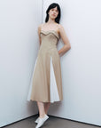 Beige Corset Look Dress