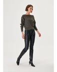 Grey Knitwear Sweater With Handcrafted Spiral Strip Detail Fınal Item - Porterist 4