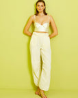Ecru Trousers Drawstrings At The Waist And Trotters Myjp_ Fınal Item - Porterist 1