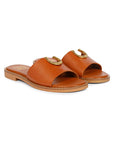 Vivi Blu - Amber Flats Footwear - Cognac