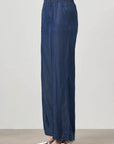 Mizalle Wide Leg Denim Pants Indigo Apparel Indigo