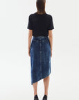 Light Blue Denim Asymmetrical Skirt | Porterist