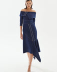 Navy Asymmetric Dress | Porterist