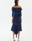 Navy Asymmetric Dress | Porterist