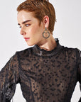 Beaded Organza Tulle Dress Black Fınal Item - Porterist 6