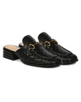 Black Izaan - Heeled Mule