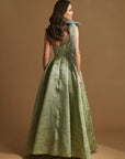One Shoulder Jacquard Evening Dress Sage Fınal Item - Porterist 7