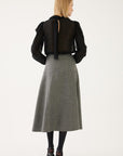 Gray Skirt With Belt Detail Fınal Item - Porterist 3
