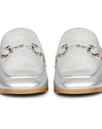 Savannah Metallic Flat Mules Silver