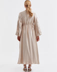 Embroidered Balloon Sleeve Dress Sand Beige Ka B Fınal Item - Porterist 3