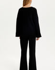 Crystal Stone Detailed Knit Sweater