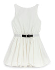 White Balloon Skirt Mini Dress