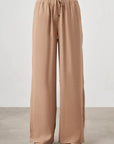 Mizalle Wide Leg Pants Beige Apparel Beige