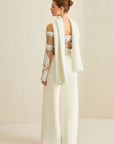 Mink Leaf Patterned Madonna Neck Blouse Fınal Item - Porterist 3