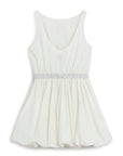 White Balloon Skirt Mini Dress