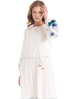 Embroidered Tassel Detailed Layered Dress Ecru Ky B Fınal Item - Porterist 6