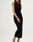 Mzl Sleeveless Gathered Dress Black Apparel Black Pomzl