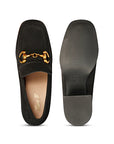 Saint G Vera Suede - Heeled Loafers - Black