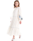 Embroidered Tassel Detailed Layered Dress Ecru Ky B Fınal Item - Porterist 2