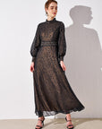 Beaded Organza Tulle Dress Black Fınal Item - Porterist 2