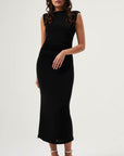 Mzl Sleeveless Gathered Dress Black Apparel Black Pomzl