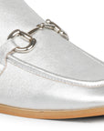 Savannah Metallic Flat Mules Silver
