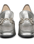Saint G Vera Metallic Heeled Loafers Footwear Gunmetal