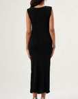 Mzl Sleeveless Gathered Dress Black Apparel Black Pomzl