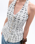 Multicolor Tweed Vest