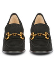 Saint G Vera Suede - Heeled Loafers - Black