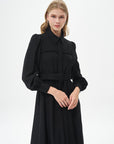 Black Dress With Belt Detail Fınal Item - Porterist 5