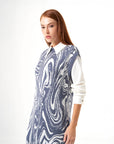 Mizalle Dress Indigo Apparel Indigo