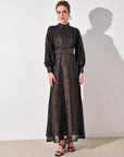 Beaded Organza Tulle Dress Black Fınal Item - Porterist 1