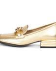 Saint G Jacqueline Metallic Loafers Gold