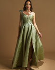 One Shoulder Jacquard Evening Dress Sage Fınal Item - Porterist 5
