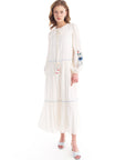Embroidered Tassel Detailed Layered Dress Ecru Ky B Fınal Item - Porterist 4