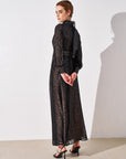 Beaded Organza Tulle Dress Black Fınal Item - Porterist 3