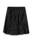 Black Wrinkled Strapless Blouse