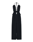 Anais Black Elasticated Belt Long Dress Fınal Item - Porterist 1