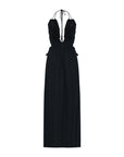 Anais Black Elasticated Belt Long Dress Fınal Item - Porterist 2