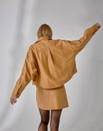 Boyfriend Leather Jacket – Camel