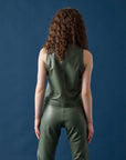 Classic Leather Vest – Sage Green