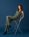 Classic Leather Vest – Sage Green