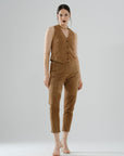 Classic Suede Vest – Brown