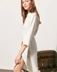 Ecru Rosella Womens Shirt Knee Length Dress Fınal Item - Porterist 7