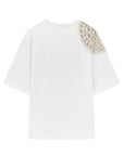 Ecru Embroidered Detail T-Shirt