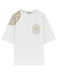 Ecru Embroidered Detail T-Shirt